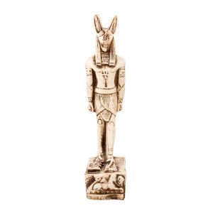 Front Image, Anubis Statue, Alabaster handmade, the Egyptian Anubis God Statue