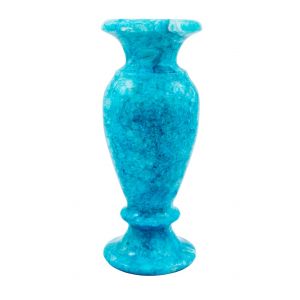 Marble Turquoise Vase handmade of alabaster, Vase for sale