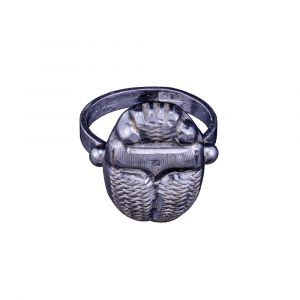 Egyptian Scarab Ring, handmade Sterling Silver Ring