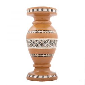 Handmade Wood of  vase inlaid with mother of pearls, oriental vase for sale