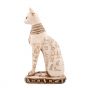 Handmade White Alabaster Goddess Bastet Statue, The Egyptian Bastet For Sale