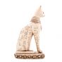 Handmade White Alabaster Goddess Bastet Statue, The Egyptian Bastet For Sale