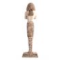 Backside image, King Akhenaton Statue Handmade of Alabaster, White Alabaster Statue