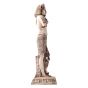 Left side image, King Akhenaton Statue Handmade of Alabaster, White Alabaster Statue