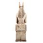 Backside Image, The Dead Protector God Anubis Statue Handmade of Alabaster, Anubis Sculpture