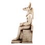 Right Side Image, The Dead Protector God Anubis Statue Handmade of Alabaster, Anubis Sculpture