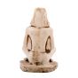 Backside image of the White alabaster handmade Seated Scribe, the Writing symbol in ancient Egypt, Alabaster Seated Scribe