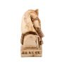 Right side image, King Akhenaton Statue handmade of White Alabaster, Egyptian Figurines for sale