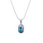 Emerald Scarab Pendant With Chain | Scarab Necklace