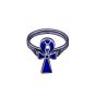 Key of Life Ring, Egyptian Silver Rings,  lapis Rings Silver