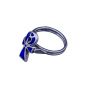 Ankh “Key of life”, Pure Silver Ring is hand-crafted, Hand-inlaid with Lapis semi-precious stone