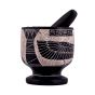 Traditional Mortar and Hand Pestle made in Basalt