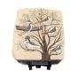 Limestone Portrait of the tree of life handpainted with Vivid colors depicting the five life birds