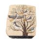 Egyptian Tree of Life Portrait handpainted on Limestone with vivid colors depicting the five birds presenting the different stages of the human life