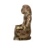 Side pose of the alabaster handmade Thoth Statue, The Egyptian Writing God, Brown Painted with a vintage appearance, Thoth statue for sale