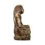 Right side pose of alabaster handmade Thoth Statue, The Egyptian Writing God, Brown Painted with a vintage appearance, Thoth statue for sale