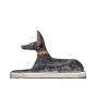 Right side pose of the jackal-headed Anubis Egyptian Dog God, black vivid paint, Buy Anubis statue