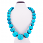 Queenly adorned with Precious marble Turquoise stones Necklace