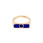 Handmade 18K Gold Inlaid with Semi-precious stones Unisex Ring, Lapis Ring