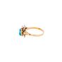 Ancient Egyptian Scarab 18K Gold Ring inlaid with Semi-precious Turquoise stone