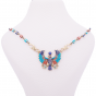 The Egyptian Scarab Necklace handmade of 18K Gold and inlaid with Semi-precious stones, Lapis Scarab Pendant