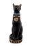 Black Handmade Alabaster Bastet, Bastet Statue For Sale (Front Image)