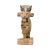 Hathor sculpture with the body of the cow, handmade of Limestone and finished with neutral beige color