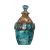 Decorative Essential Oil Diffuser in a vintage style with Ancient Egyptian Scarabs adorned in turquoise color