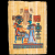 Handmade Genuine Egyptian Papyrus, painted with Gouache Colors, King Tut Papyrus