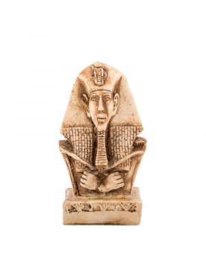 King Akhenaton Statue handmade of White Alabaster, Egyptian Figurines for sale