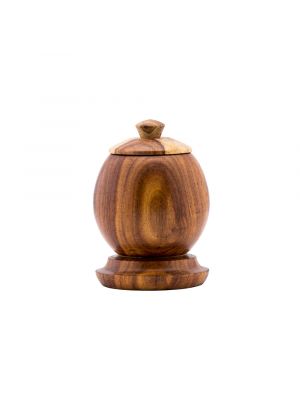 wooden sugar bowl
