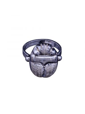 Egyptian Scarab Ring, handmade Sterling Silver Ring