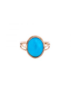 Vintage Turquoise Ring | Oval Turquoise Ring | Egyptian Gold Ring