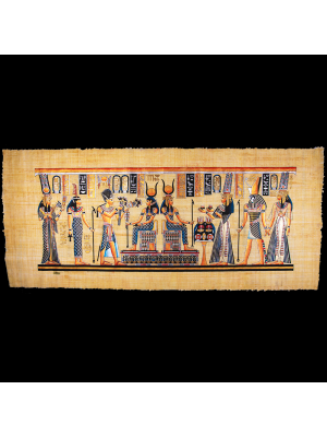 Royal Papyrus Portrait of Nefertari’s Coronation in front of Goddess Hathor.