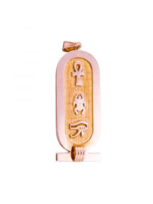 Customized Ancient Egyptian Hieroglyphic letters Gold Cartouche, Gold Cartouche Pendant