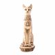 Handmade White Alabaster Goddess Bastet Statue, The Egyptian Bastet For Sale