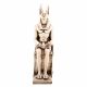 Front Image, The Dead Protector God Anubis Statue Handmade of Alabaster, Anubis Sculpture