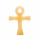 White Macaroon Ankh Handmade of Alabaster, Egyptian Ankh