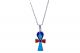 Gemstones, sterling silver Egyptian Ankh Necklace