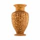 Beige vase with hieroglyphics letters engravings