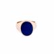 Unisex Handmade of 18K Gold and inlaid with Semi Precious Lapis Stone, Lapis Gold Ring