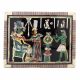 Pharaonic ornamented  wooden box handcrafted with natural precious materials (King Tut and his wife)