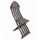 Arabesque chair, black painted inlaid with mother of pearls, easy folded, Arabesque Chair, Side image