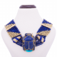 Gold Gemstone Scarab Necklace, Scarab Necklace