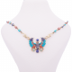 The Egyptian Scarab Necklace handmade of 18K Gold and inlaid with Semi-precious stones, Lapis Scarab Pendant