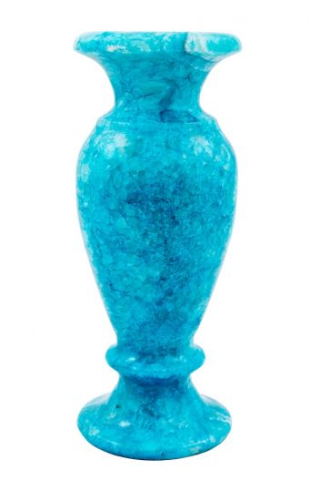 Marble Turquoise Vase handmade of alabaster, Vase for sale