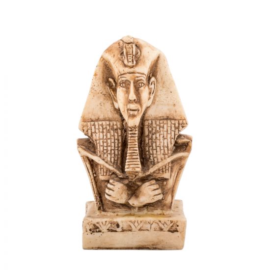 King Akhenaton Statue handmade of White Alabaster, Egyptian Figurines for sale