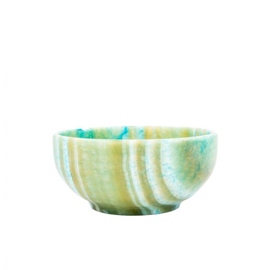 Turquoise Bowl, a fruit bowl, handmade of Turquoise Alabaster Material 