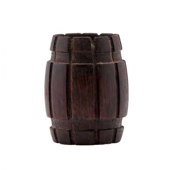 Decorative Wooden barrel for your desk is hand-made of Asersus wood