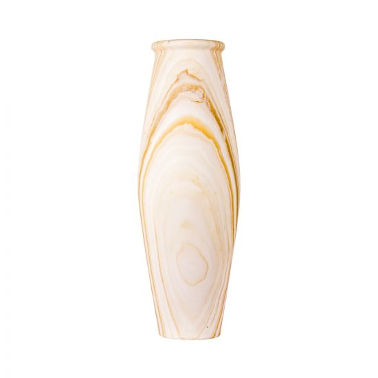 White Round Vase in a marble surface